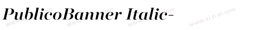 PublicoBanner Italic字体转换